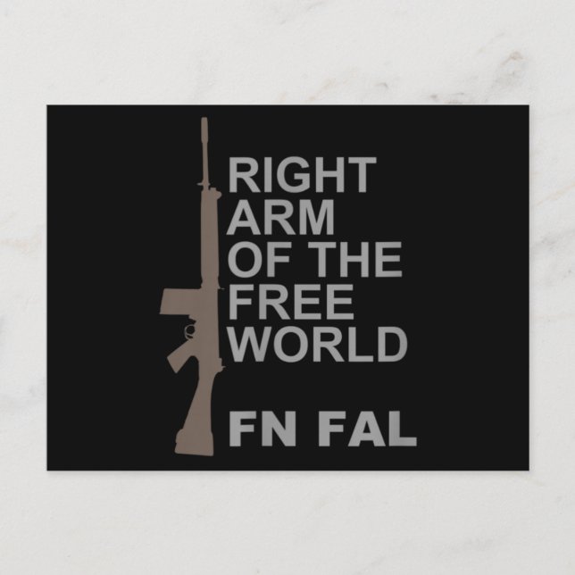 Carte Postale FN FAL bras droit du monde libre (Devant)