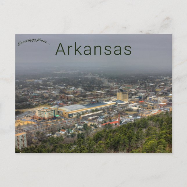 Carte Postale Foggy Day in Hot Springs Arkansas (Devant)