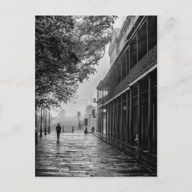 Carte Postale Foggy matinée promenade Jackson Carré (Devant)