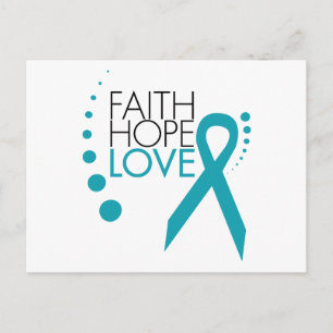Carte Postale Foi, Espoir, Amour - Cancer de l'ovaire