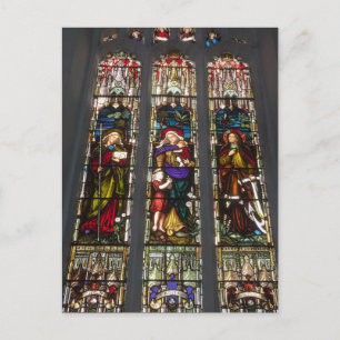 Carte Postale Foi, Espoir et Charité Fenêtre en verre tendu