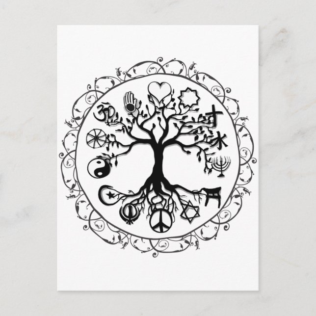 Carte Postale Foi et arbre de vie (Devant)