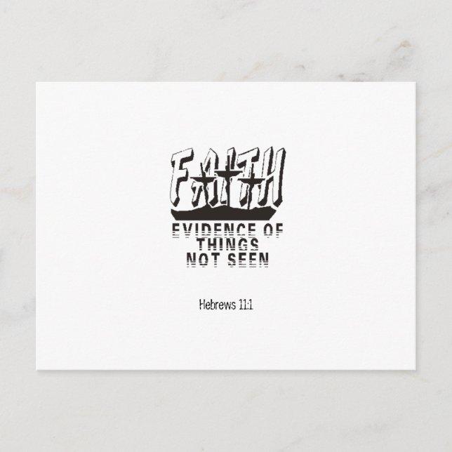 Carte Postale Foi Preuve de choses invisibles (Devant)