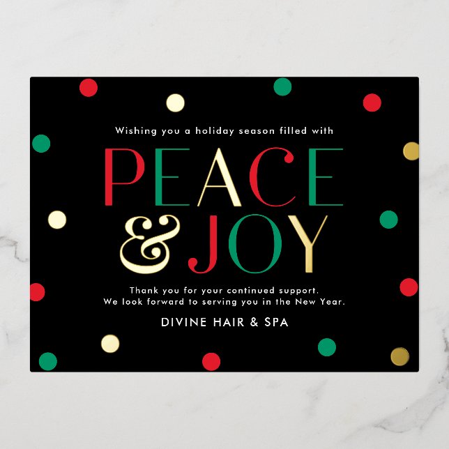 Carte postale FOIL Business Holiday de saison radi (Recto)