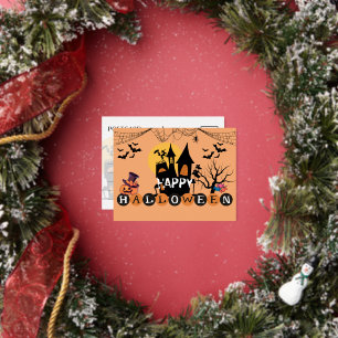 Carte postale Foil Happy Halloween