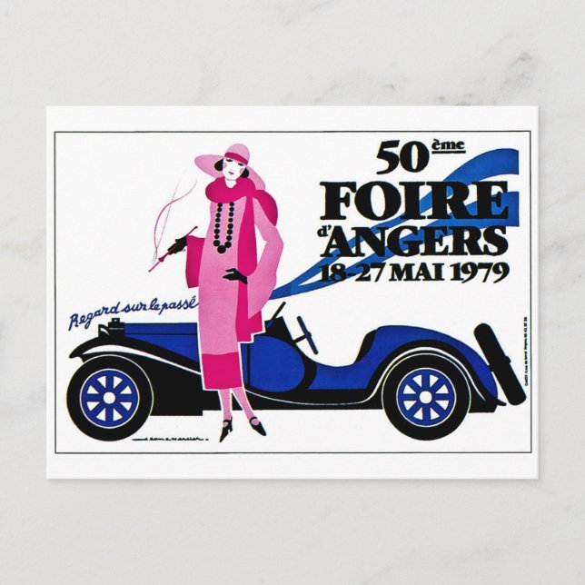 Carte Postale Foire d'Angers - Publicité Vintage (Devant)