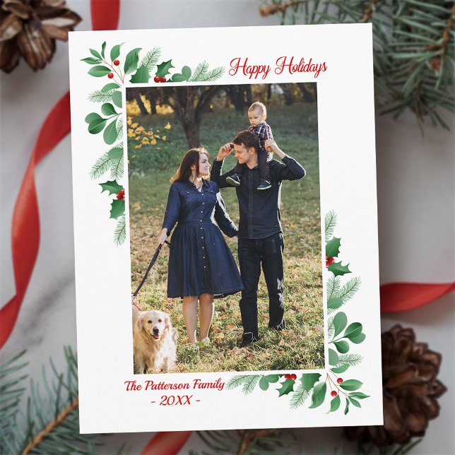 Carte Postale Foliage d'hiver Joyeuses vacances Photo (Créateur téléchargé)