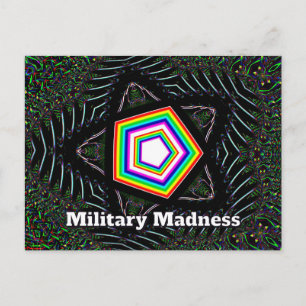 Carte Postale Folie Militaire (vous pouvez changer les mots)