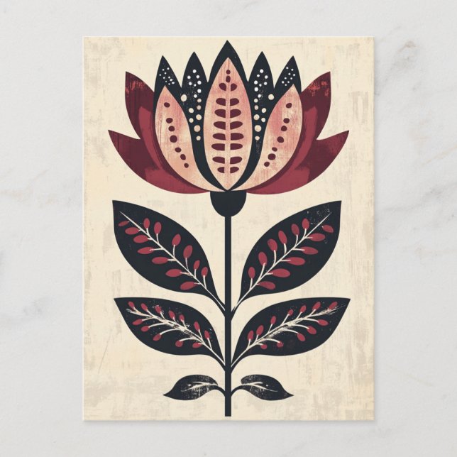 Carte Postale Folk Bloom #248 (Devant)