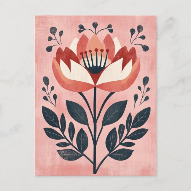 Carte Postale Folk Bloom #253 (Devant)