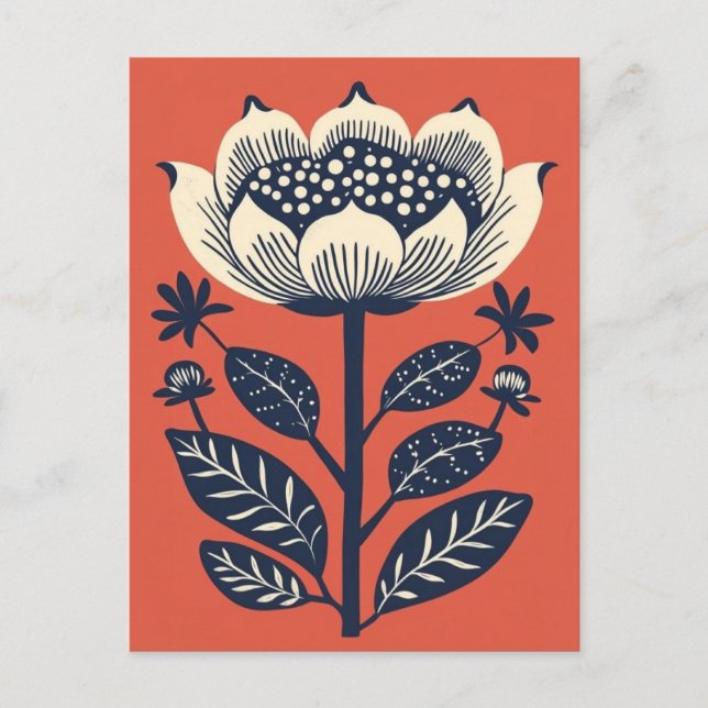 Carte Postale Folk Bloom #254 (Devant)