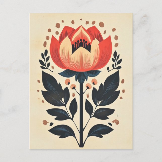 Carte Postale Folk Bloom No.277 (Devant)