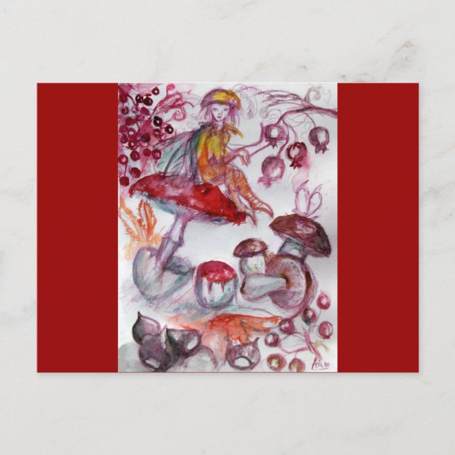 CARTE POSTALE FOLLET MAGIQUE DE CHAMPIGNONS (Devant)
