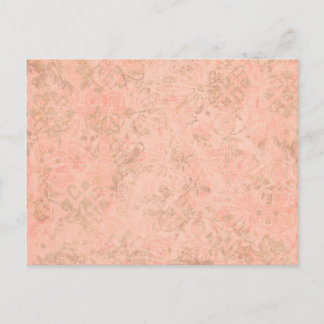 Carte Postale Fond à motif ornemental de fleur de pêche