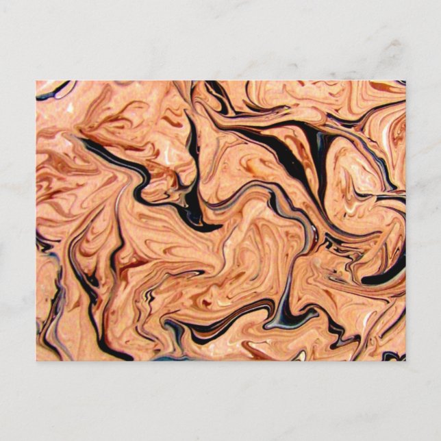 Carte Postale Fond de motif abstrait en marbre noir beige (Devant)