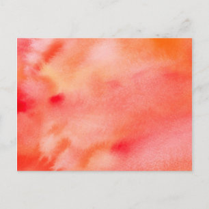 Carte Postale Fond de peinture aquarelle abstraite - Orange