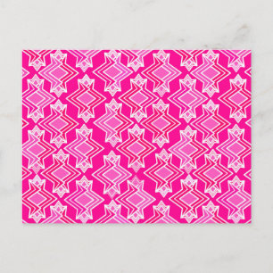 Carte Postale Fond d'écran Art Déco Motif, Fuchsia Pink