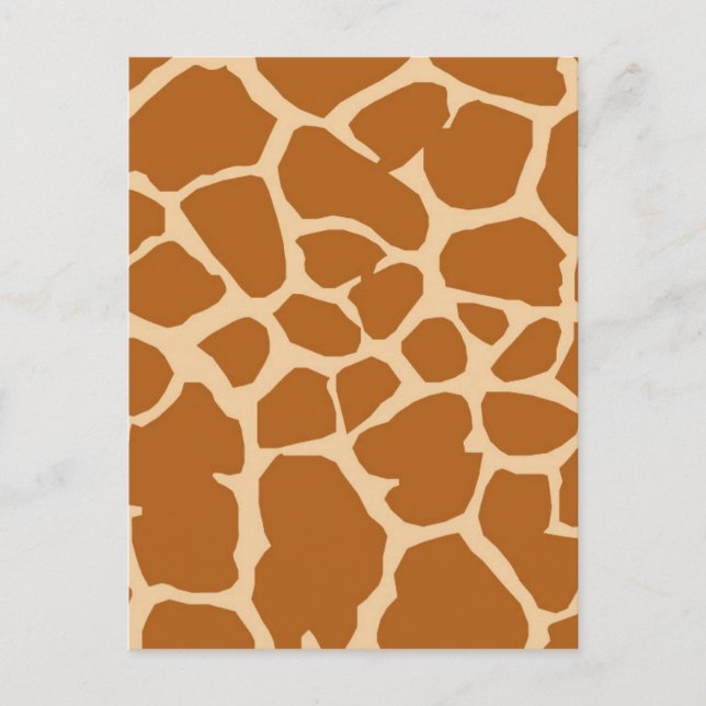 CARTE POSTALE FOND D'ÉCRAN MOTIF ANIMAL GIRAFFE CRÈME BRUN MUR (Devant)