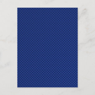 Carte Postale Fond d'impression bleu à accent de fibre de carbon