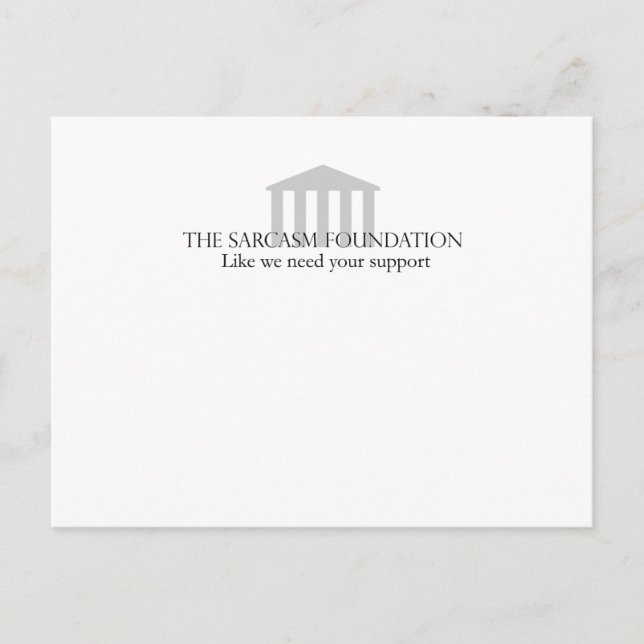 Carte Postale Fondation Sarcasme (Devant)
