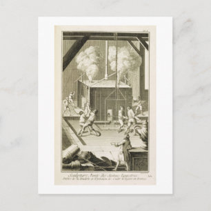 Carte Postale Fonderie d'un sculpteur, de l'"Encyclopedie des S