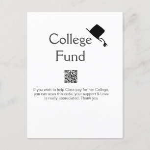 Carte Postale Fonds universitaire scan QR ajouter détails don di