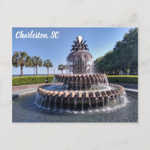 Carte Postale Fontaine d'ananas Charleston Caroline du Sud