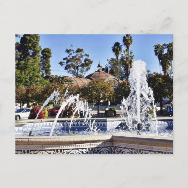 Carte Postale Fontaine Dans Le Parc De Balbao San Diego (Devant)
