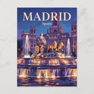 Carte Postale Fontaine de Cibeles Espagne