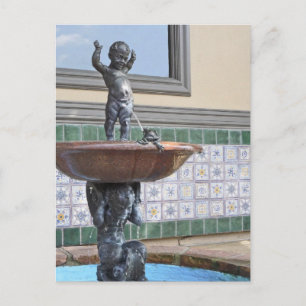 Carte Postale Fontaine de garçon et grenouille par Raffaello Rom