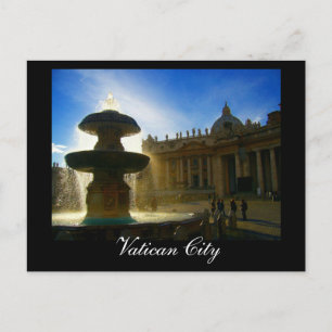 Carte Postale fontaine de la ville du vatican