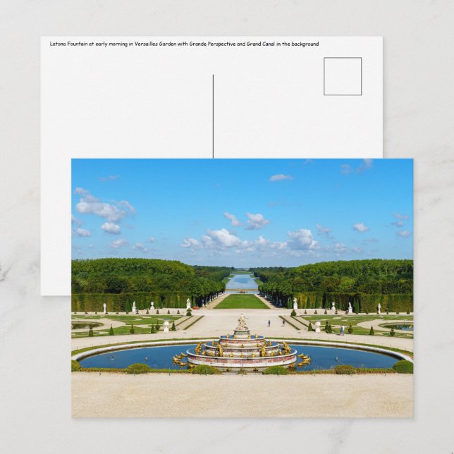Carte Postale Fontaine de Latone et Grande Perspective, Versaill (Devant / Derrière)