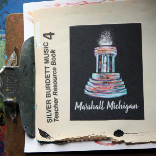 Carte Postale Fontaine de Marshall Michigan