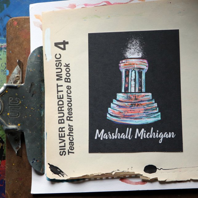 Carte Postale Fontaine de Marshall Michigan (Créateur téléchargé)