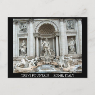 Carte Postale Fontaine de Trevi à Rome, Italie