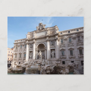 Carte Postale Fontaine de Trevi au petit matin - Rome, Italie