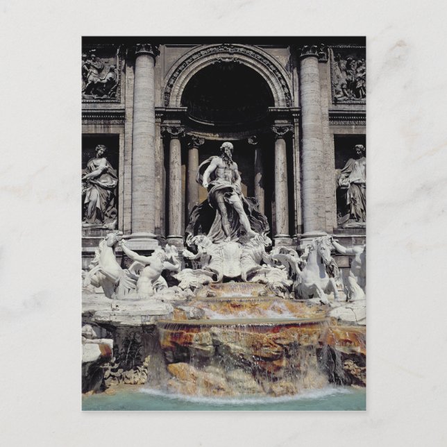 Carte Postale Fontaine de Trevi, construite 1732-62 (Devant)
