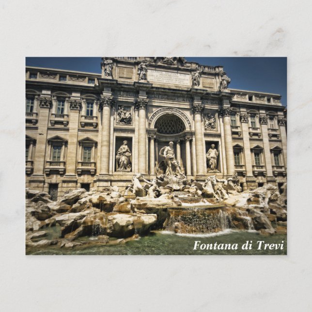 Carte Postale Fontaine de Trevi, Fontana di Trevi, Rome, Italie (Devant)