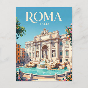 Carte Postale Fontaine de Trevi Italie