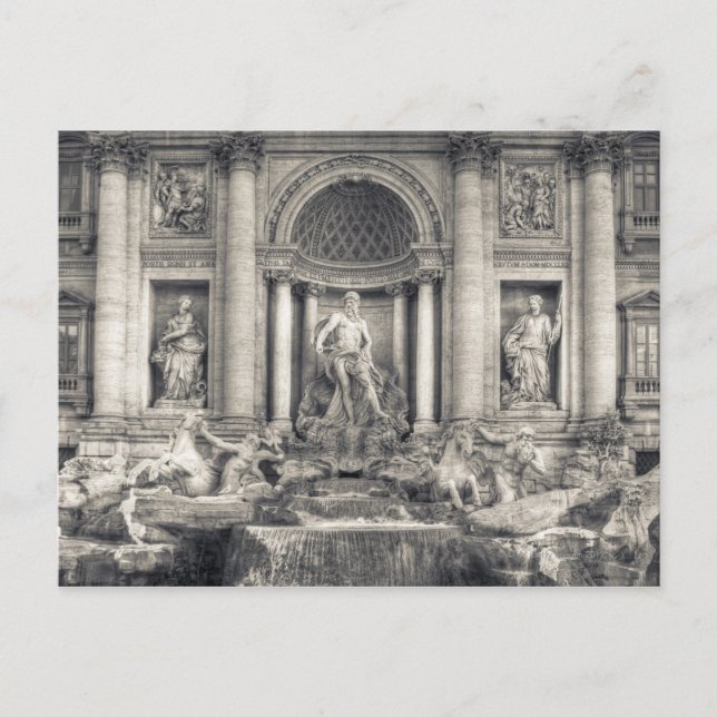 Carte Postale Fontaine de Trevi (italienne : Fontana di Trevi) 4 (Devant)