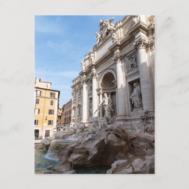 Carte Postale Fontaine de Trevi tôt le matin - Rome, Italie (Devant)