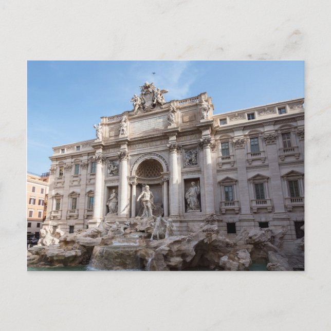 Carte Postale Fontaine de Trevi tôt le matin - Rome, Italie (Devant)