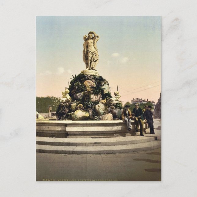 Carte Postale Fontaine des Trois Grâces, Montpelier, France v (Devant)