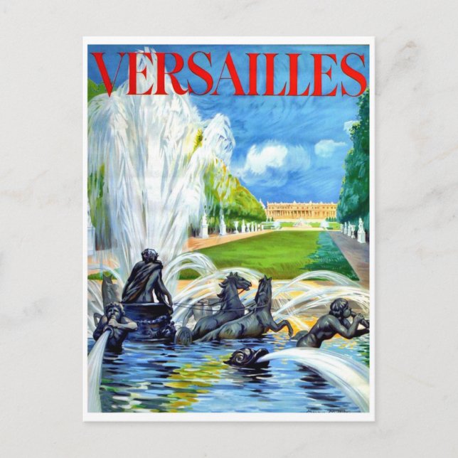 Carte Postale Fontaine du château de Versailles, France (Devant)