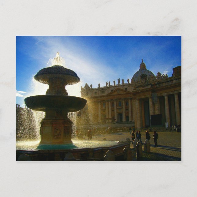 Carte Postale fontaine du vatican (Devant)