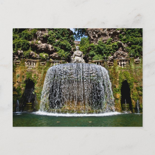 Carte Postale Fontaine en villa D'Este (Devant)