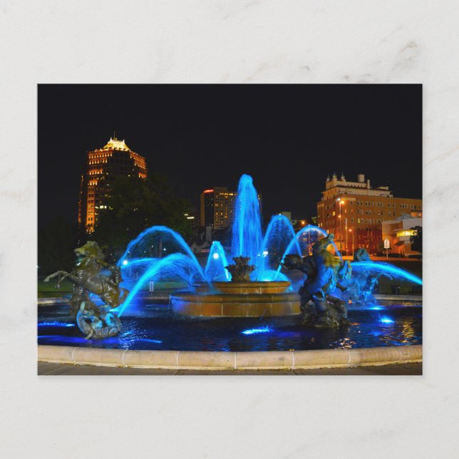Carte Postale Fontaine J.C. Nichols en Blue, Kansas City (Devant)