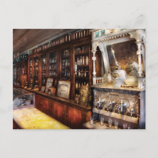 Carte Postale Fontaine locale de soda (Devant)