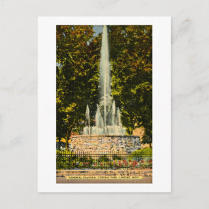 Carte Postale Fontaine Memorial, Central Park, Lansing, Michigan