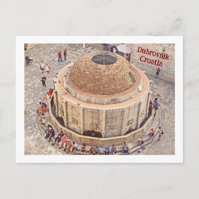 Carte Postale Fontaine Onofrio dans la vieille ville de Dubrovni (Devant)